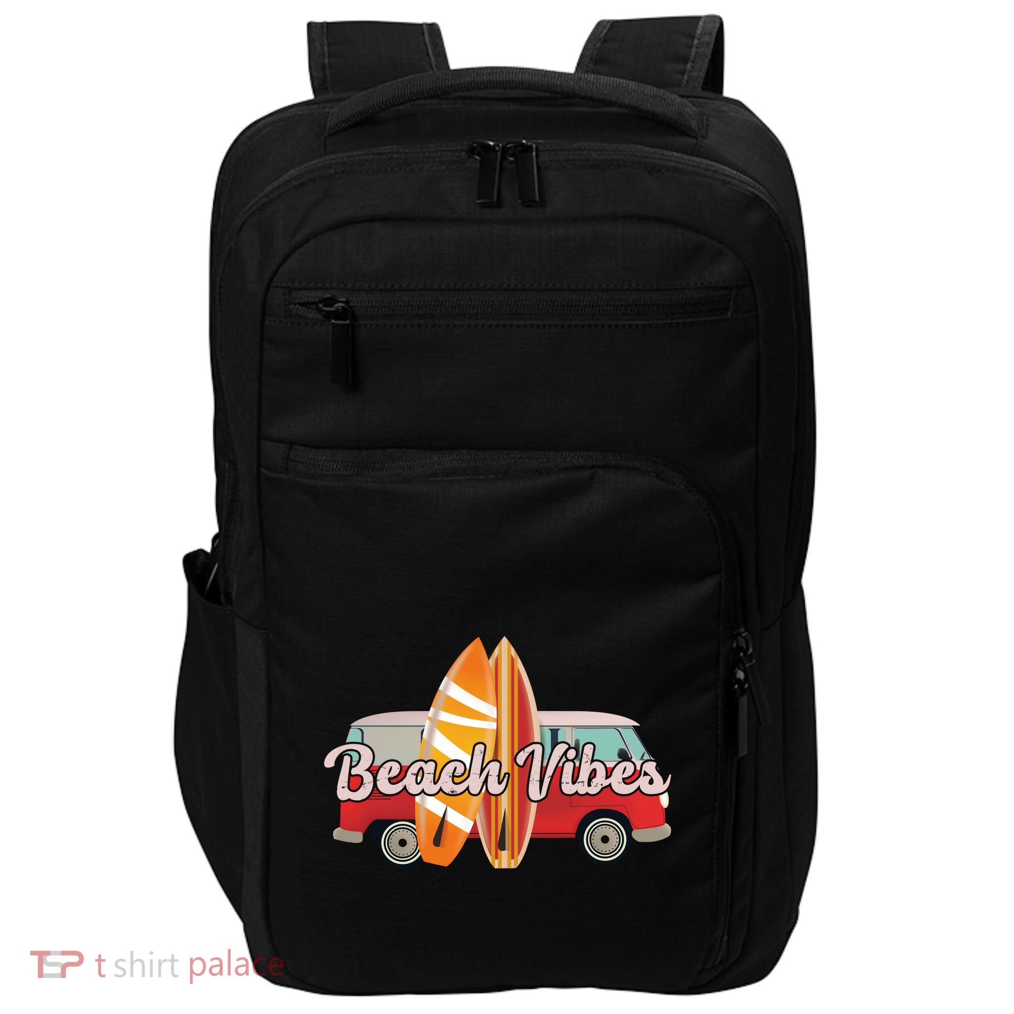 Beach Vibes Surfer Retro Van Impact Tech Backpack