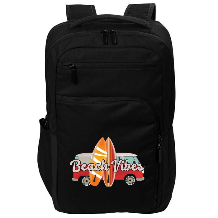 Beach Vibes Surfer Retro Van Impact Tech Backpack