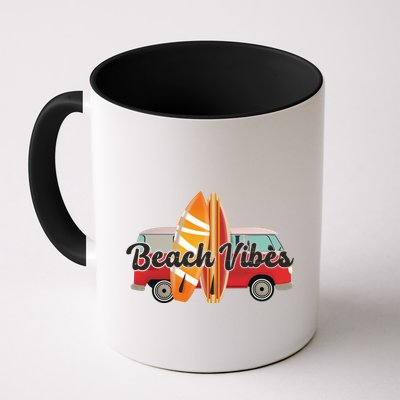 Beach Vibes Surfer Retro Van Mug
