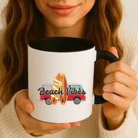 Beach Vibes Surfer Retro Van Mug