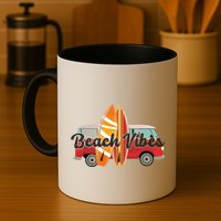 Beach Vibes Surfer Retro Van Mug