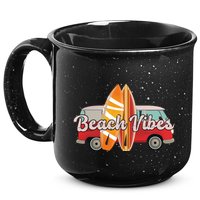 Beach Vibes Surfer Retro Van 15oz Campfire Ceramic Mug