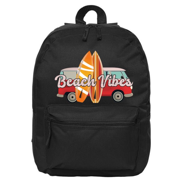 Beach Vibes Surfer Retro Van 16 in Basic Backpack