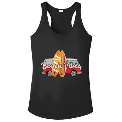 Beach Vibes Surfer Retro Van Ladies PosiCharge Competitor Racerback Tank