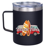 Beach Vibes Surfer Retro Van 12oz Stainless Steel Coffee Mug