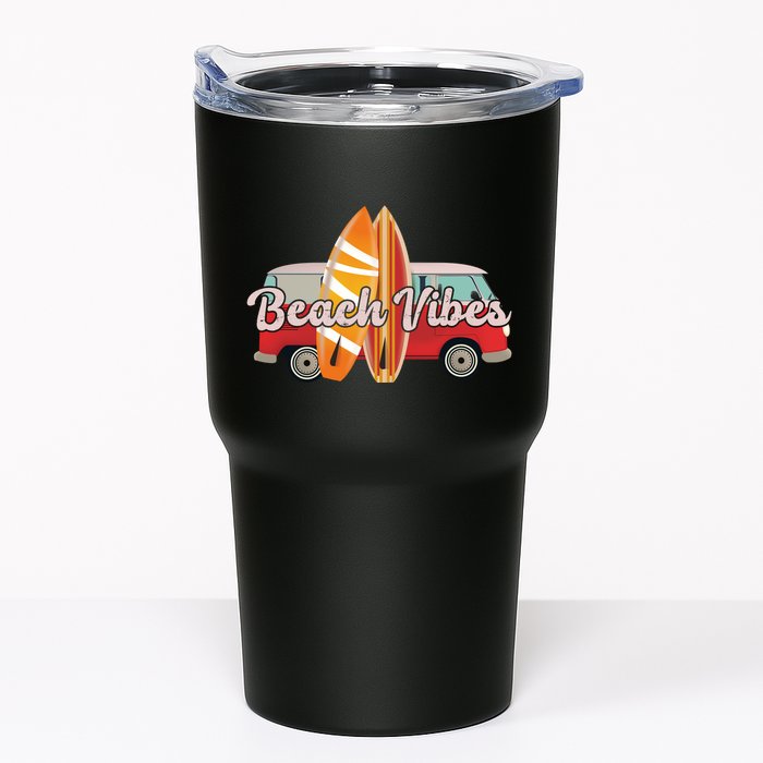 Beach Vibes Surfer Retro Van Tumbler
