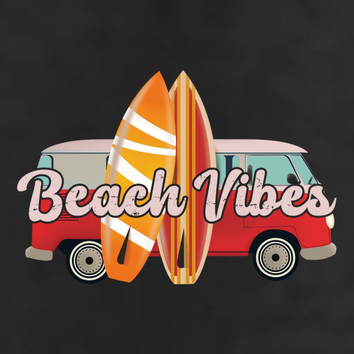 Beach Vibes Surfer Retro Van Large Microfiber Waffle Golf Towel