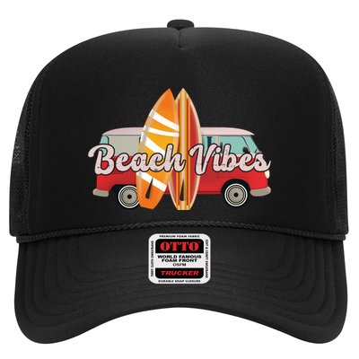Beach Vibes Surfer Retro Van Trucker Hat