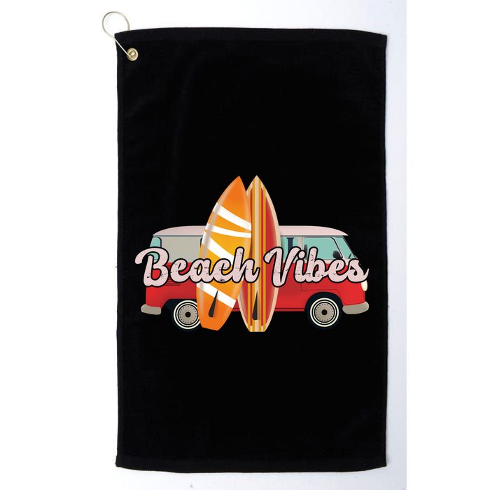 Beach Vibes Surfer Retro Van Golf Towel