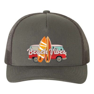 Beach Vibes Surfer Retro Van Yupoong Adult 5-Panel Trucker Hat