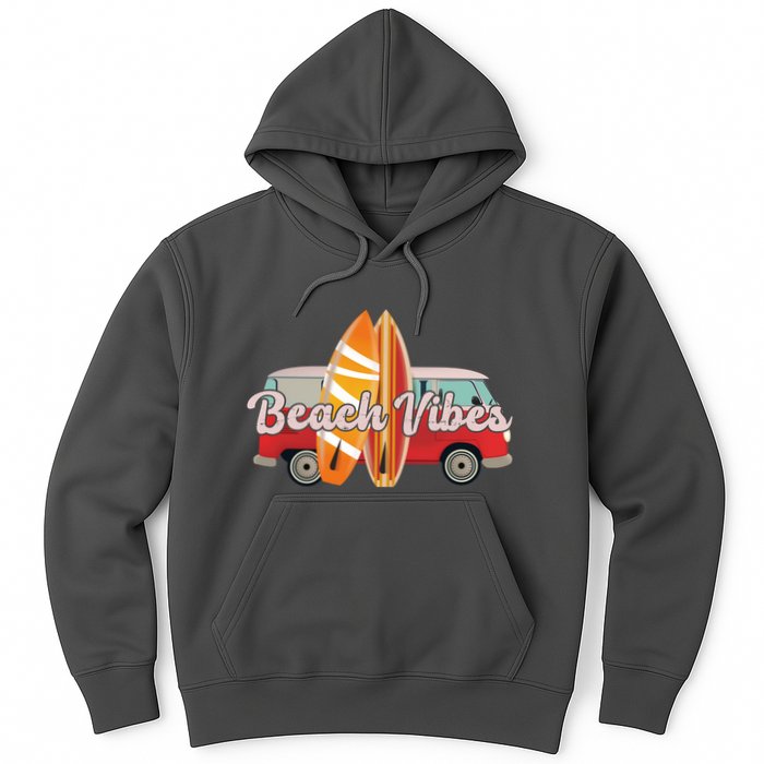 Beach Vibes Surfer Retro Van Hoodie