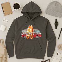 Beach Vibes Surfer Retro Van Hoodie