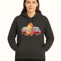 Beach Vibes Surfer Retro Van Hoodie
