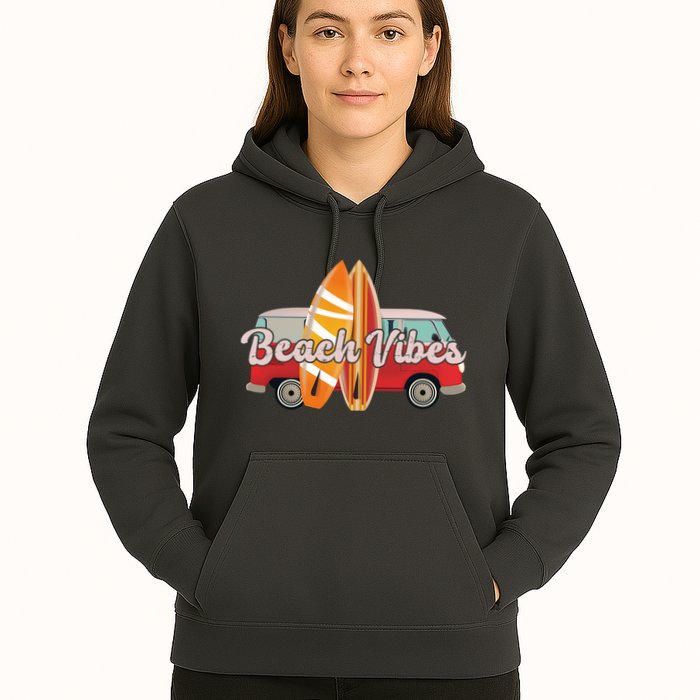 Beach Vibes Surfer Retro Van Hoodie
