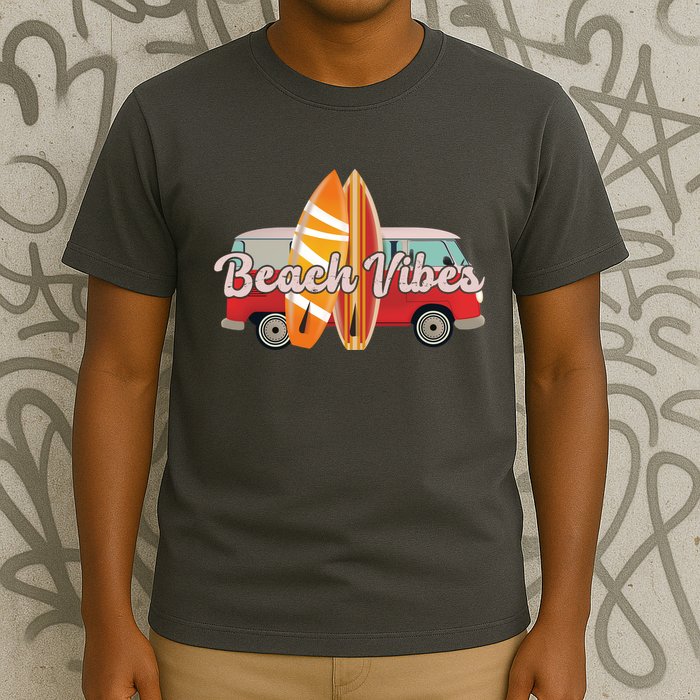 Beach Vibes Surfer Retro Van T-Shirt