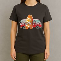 Beach Vibes Surfer Retro Van T-Shirt