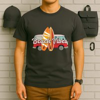 Beach Vibes Surfer Retro Van T-Shirt