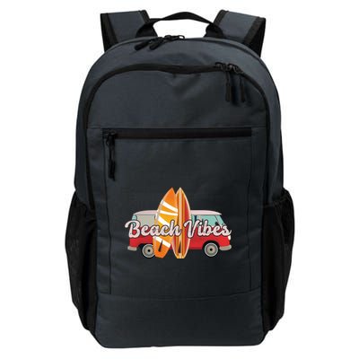 Beach Vibes Surfer Retro Van Daily Commute Backpack