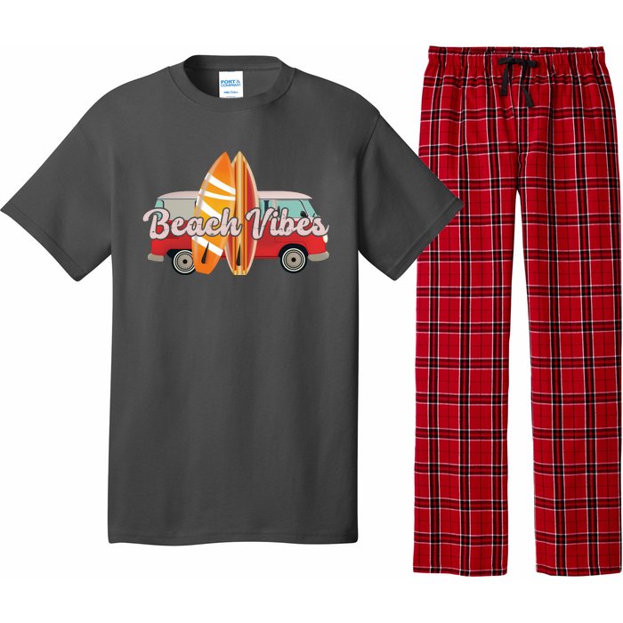 Beach Vibes Surfer Retro Van Pajama Set