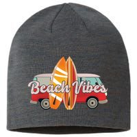 Beach Vibes Surfer Retro Van Sustainable Beanie