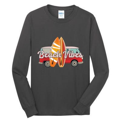 Beach Vibes Surfer Retro Van Tall Long Sleeve T-Shirt