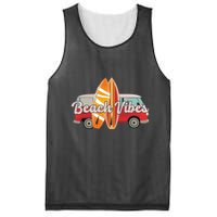Beach Vibes Surfer Retro Van Mesh Reversible Basketball Jersey Tank