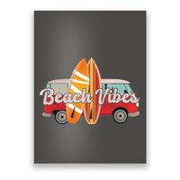 Beach Vibes Surfer Retro Van Poster