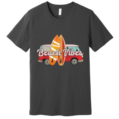 Beach Vibes Surfer Retro Van Premium T-Shirt