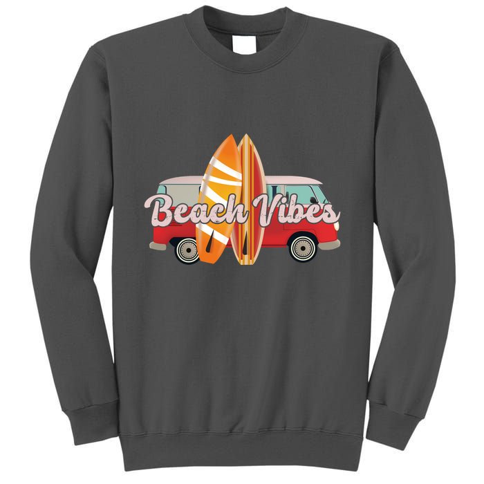 Beach Vibes Surfer Retro Van Tall Sweatshirt