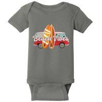 Beach Vibes Surfer Retro Van Baby Bodysuit