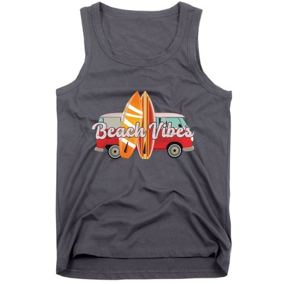 Beach Vibes Surfer Retro Van Tank Top