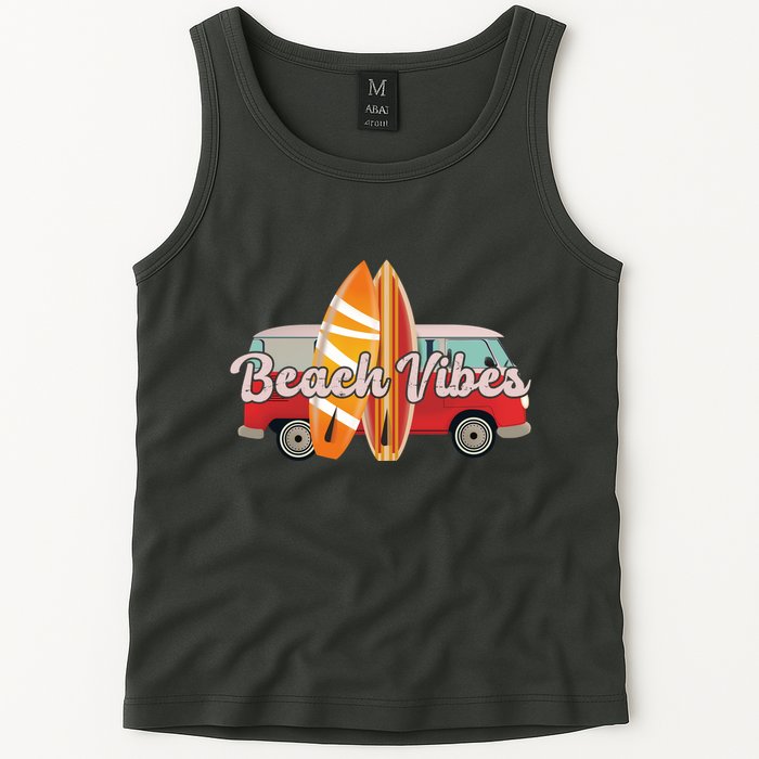 Beach Vibes Surfer Retro Van Tank Top