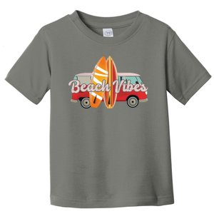 Beach Vibes Surfer Retro Van Toddler T-Shirt