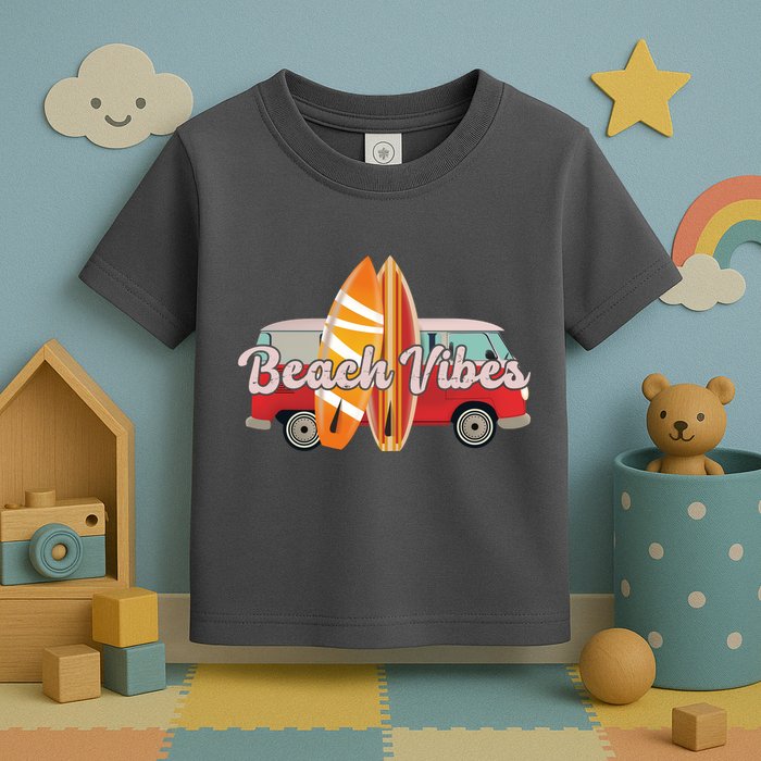 Beach Vibes Surfer Retro Van Toddler T-Shirt