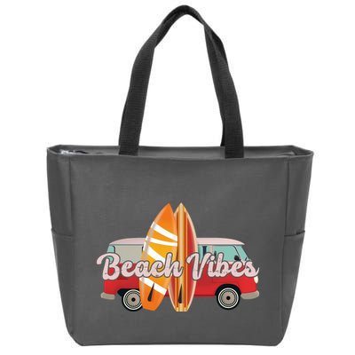 Beach Vibes Surfer Retro Van Zip Tote Bag