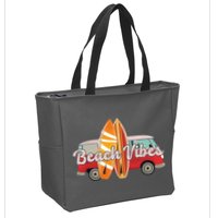 Beach Vibes Surfer Retro Van Zip Tote Bag