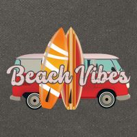 Beach Vibes Surfer Retro Van Cotton Canvas Backpack