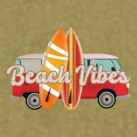Beach Vibes Surfer Retro Van Garment-Dyed Women's Muscle Tee