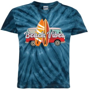 Beach Vibes Surfer Retro Van Kids Tie-Dye T-Shirt