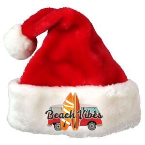 Beach Vibes Surfer Retro Van Premium Christmas Santa Hat