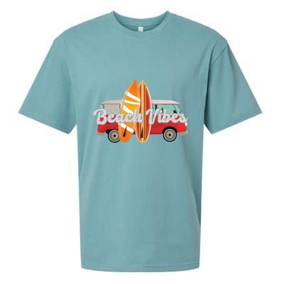 Beach Vibes Surfer Retro Van Sueded Cloud Jersey T-Shirt