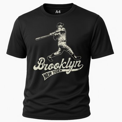 Baseball Vintage Style Brooklyn Cooling Performance Crew T-Shirt