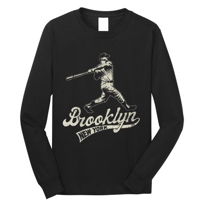 Baseball Vintage Style Brooklyn Long Sleeve Shirt