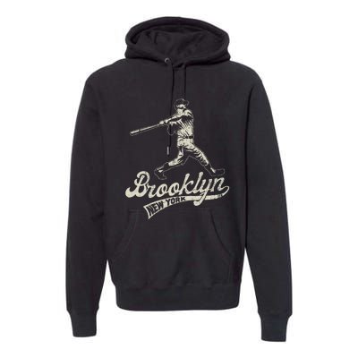 Baseball Vintage Style Brooklyn Premium Hoodie