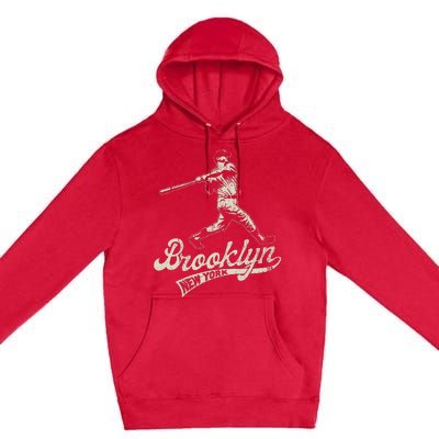 Baseball Vintage Style Brooklyn Premium Pullover Hoodie