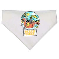 Beach Vibes Skeleton Flamingo Design USA-Made Doggie Bandana