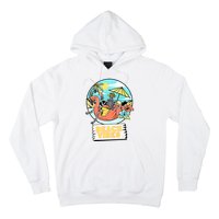 Beach Vibes Skeleton Flamingo Design Hoodie