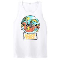 Beach Vibes Skeleton Flamingo Design PosiCharge Competitor Tank