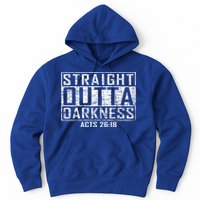 Bible Verse Straight Outta Darkness Distressed Vintage Cool Gift Hoodie