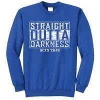 Bible Verse Straight Outta Darkness Distressed Vintage Cool Gift Tall Sweatshirt